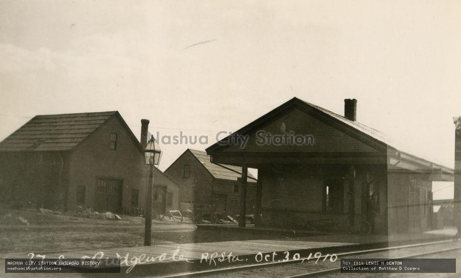 Postcard: East Bridgewater Railroad Station, October 30, 1910